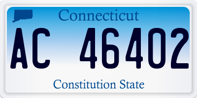 CT license plate AC46402