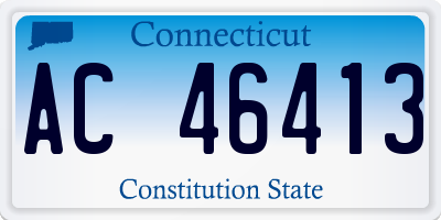 CT license plate AC46413