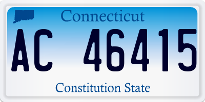 CT license plate AC46415