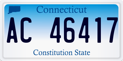 CT license plate AC46417