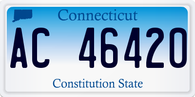 CT license plate AC46420