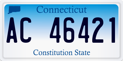 CT license plate AC46421