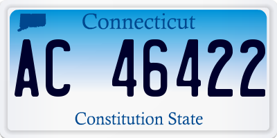 CT license plate AC46422