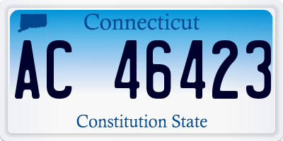 CT license plate AC46423