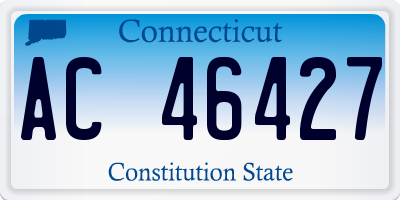CT license plate AC46427