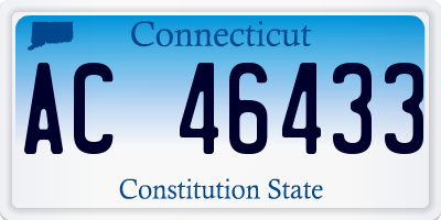 CT license plate AC46433