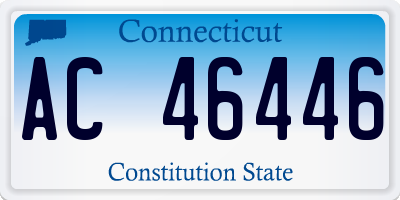 CT license plate AC46446