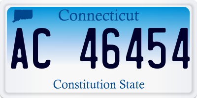 CT license plate AC46454