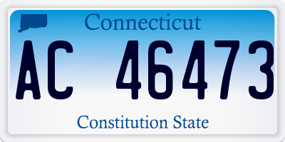 CT license plate AC46473