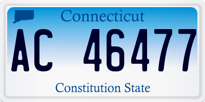 CT license plate AC46477