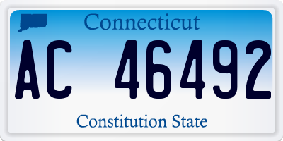 CT license plate AC46492