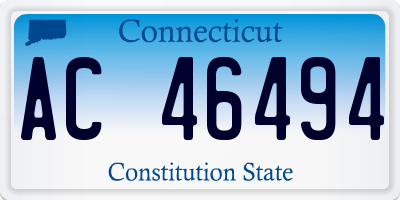 CT license plate AC46494