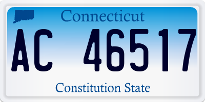 CT license plate AC46517