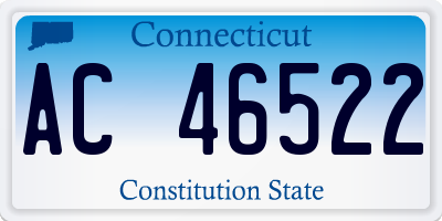 CT license plate AC46522