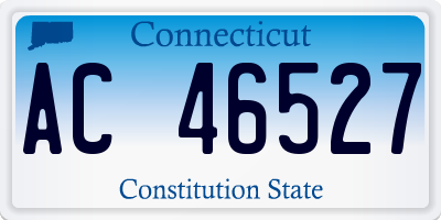 CT license plate AC46527