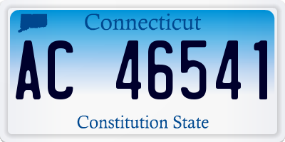 CT license plate AC46541