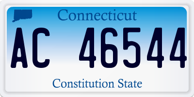 CT license plate AC46544