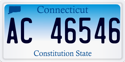 CT license plate AC46546