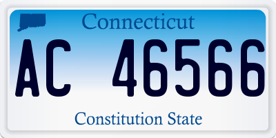 CT license plate AC46566