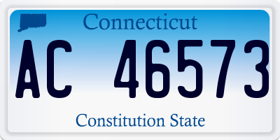 CT license plate AC46573