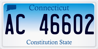 CT license plate AC46602
