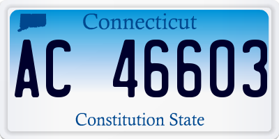 CT license plate AC46603