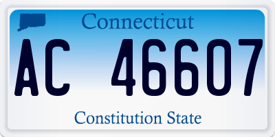 CT license plate AC46607