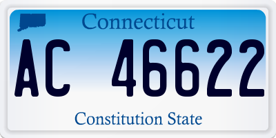 CT license plate AC46622