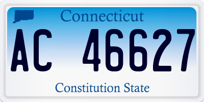 CT license plate AC46627