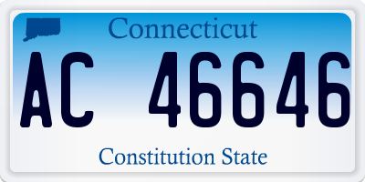 CT license plate AC46646