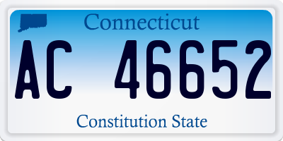 CT license plate AC46652