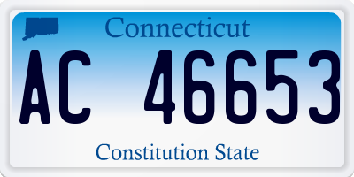 CT license plate AC46653