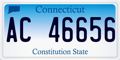 CT license plate AC46656