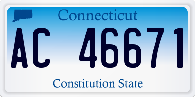 CT license plate AC46671