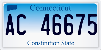 CT license plate AC46675