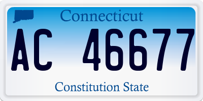 CT license plate AC46677