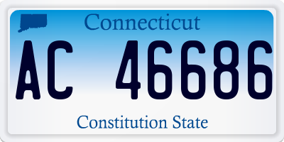 CT license plate AC46686