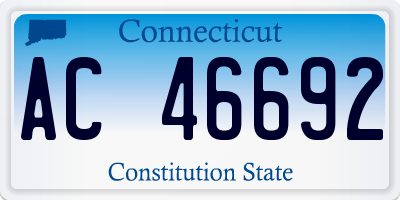 CT license plate AC46692