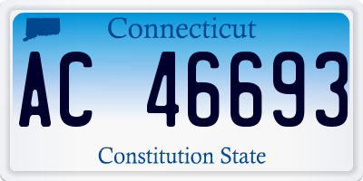CT license plate AC46693