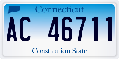 CT license plate AC46711