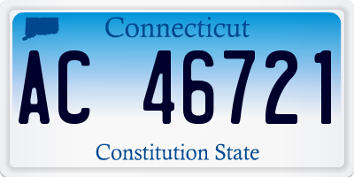 CT license plate AC46721