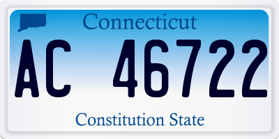 CT license plate AC46722