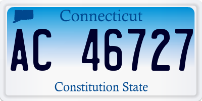 CT license plate AC46727