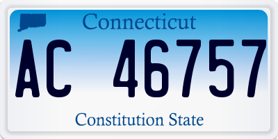 CT license plate AC46757