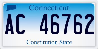 CT license plate AC46762