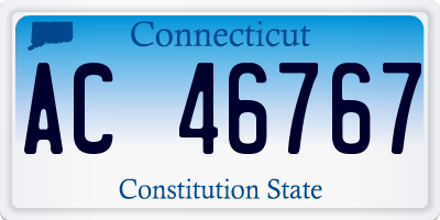 CT license plate AC46767