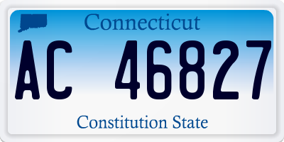 CT license plate AC46827