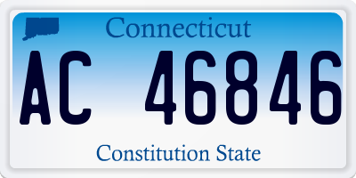 CT license plate AC46846