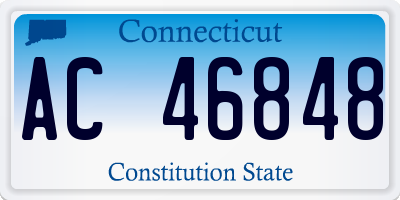CT license plate AC46848