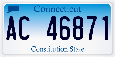 CT license plate AC46871